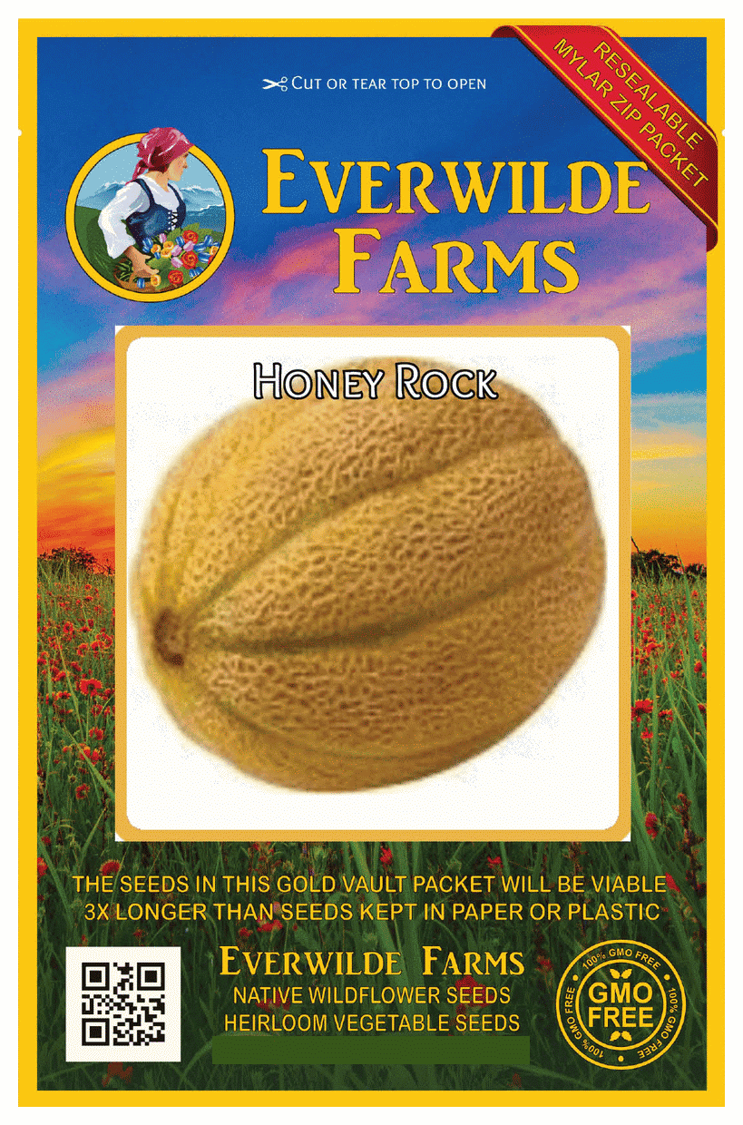 Everwilde Farms 50 Banana Melon Seeds Gold Vault Jumbo Bulk Seed Packet Walmart Com