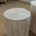 thumbnail image 7 of Set of 3, Rounded Wood Coffee Tables, End Tables, Plant Stands,Decorative Accent Pieces - Whitewashed Wood Finish, 7 of 7