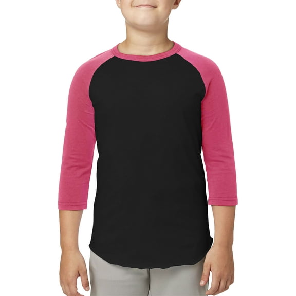 Hat and Beyond Kids Premium Colorblock Casual ¾ Raglan Sleeve Baseball T-Shirts