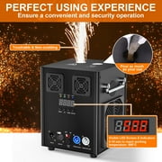 JAJALUYA 2Pack Cold Spark Machine DMX Firework Machine 3-16ft Adjustable for Wedding Stage Party DJ Disco, Black