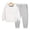 White Sweatshirt + Gray Pants, variant on Godderr 2PCS Kids Toddler Baby Boys Girls Clothes Tracksuit Sweatshirt Outfits 1-11Y Long Sleeve Hoodie Sweatshirt Pants 2PCS Gender Neutral Fall Winter Set