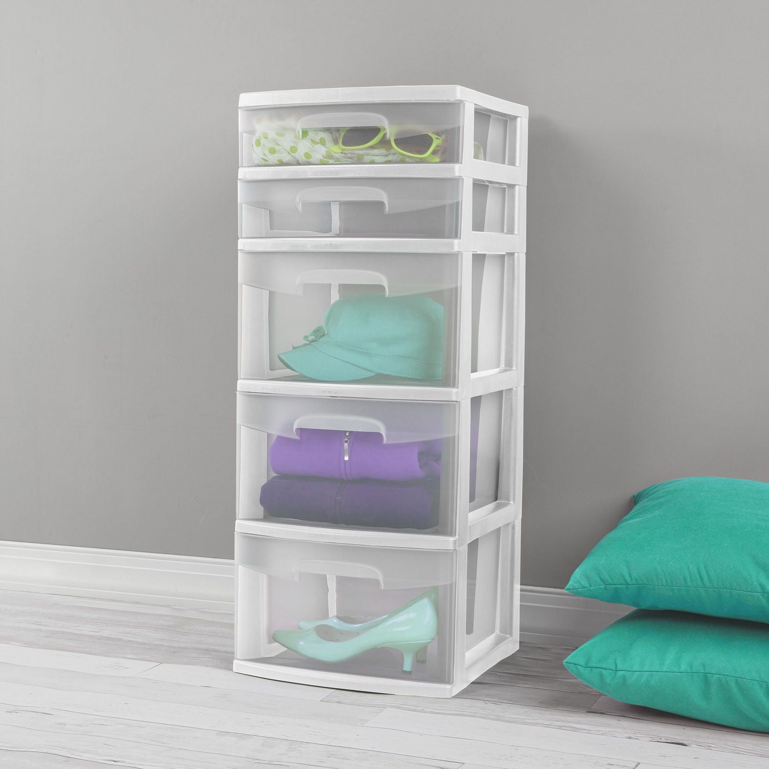 Sterilite 5 Drawer White Tower, 1 unit