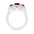 thumbnail image 2 of Angara Natural 1.4 Ct. Ruby with Ruby Vintage Inspired Ring in Sterling Silver for Women (Ring Size: 9), 2 of 10