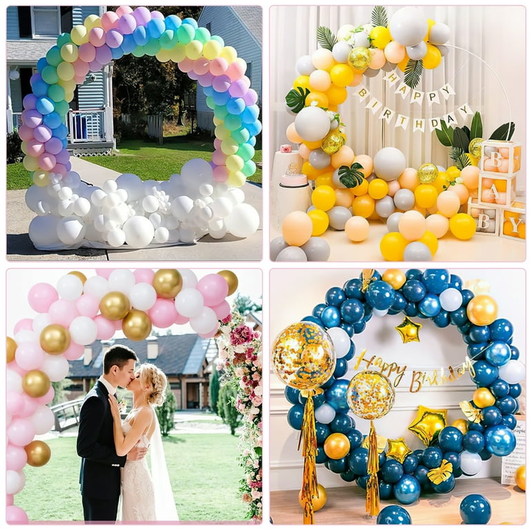 Balloon Arch Kit and Pump, 9Ft Tall & 10Ft Wide Adjustable Balloon Arch  Holder Stand with Base, Iron Pipe, Water bag, Balloon Clips, Knotter for  Wedding Graduation Birthday Party Supplies Decoration