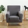 thumbnail image 3 of Skksst Waterproof Jacquard Armchair Slipcover Wingback Sofa Couch Cover Furniture Protector, 3 of 6