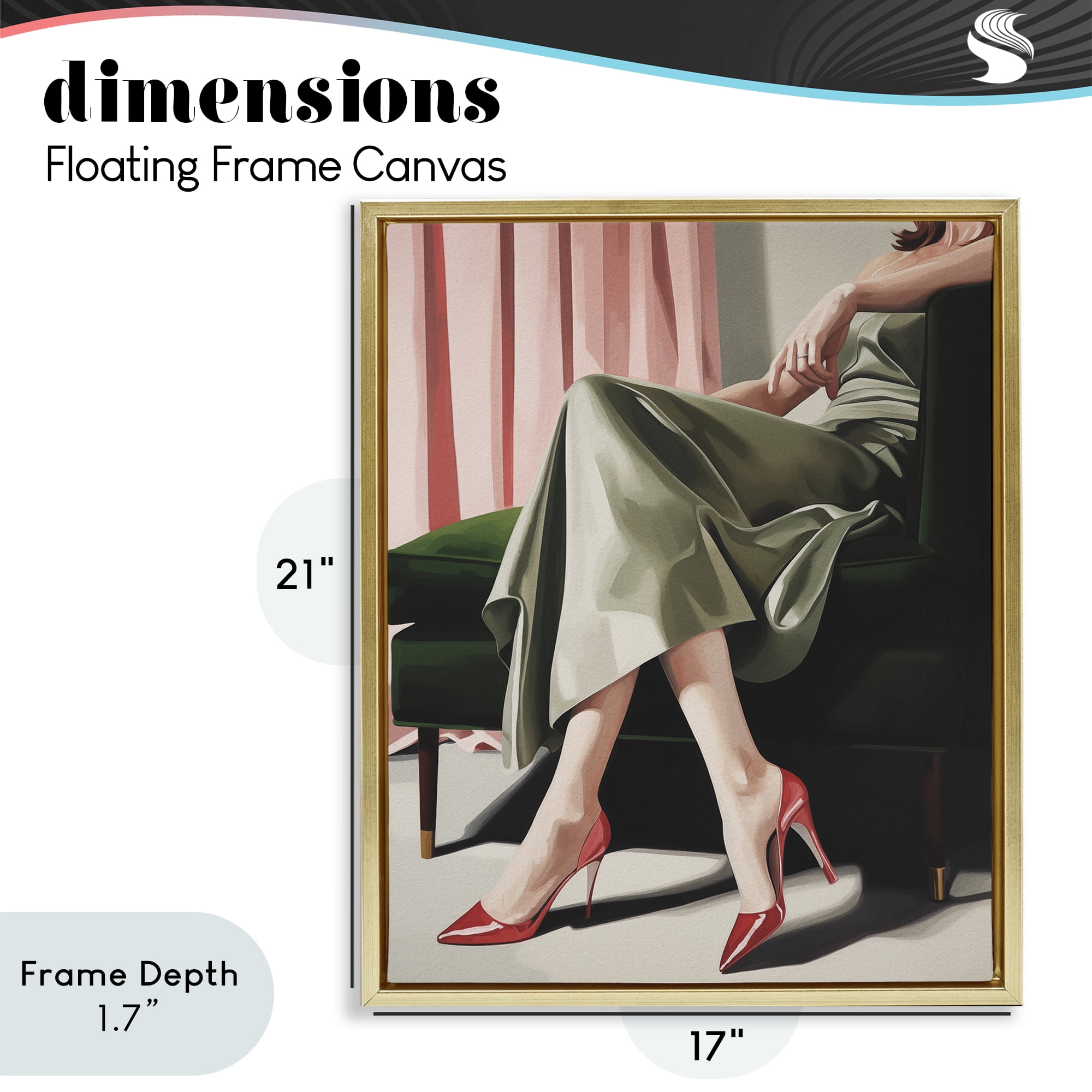 Stupell Industries Waiting For The Guests Gold Framed Floater Canvas Wall Art, design by Andreas Magnusson