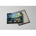 thumbnail image 4 of Retro Van Gogh Starry Night With Funny Cat Canvas Prints Wall Night Starry Pictures Paintings Poster Canvas Wall Decor for Living Room Bedroom Wall Decorations, 4 of 7