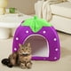 thumbnail image 5 of Apmemiss Clearance Winter Indoor Outdoor Pet House Foldable Yurt Strawberry Tent, Warm Shelter for Cats Dogs, Small Medium Breeds, Easy Storage, 5 of 8