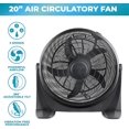 thumbnail image 2 of EZ-CHILL Ventilador de piso de alta velocidad de 20 pulgadas con inclinación ajustable de 180 grados, 3 velocidades, ideal para el hogar, el dormitorio y la oficina, 01302, 2 of 5