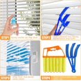 thumbnail image 6 of Lsupdaol 4 Pcs Window Venetian Blind Cleaner Duster Tool 7 Finger Blind Rush and Shutter Cleaner Brush Hand-held Window Shutter Air Conditioner Duster for Dirt(Orange, Blue, Red), 6 of 10