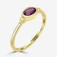 thumbnail image 2 of Gemistry 0.52 Ct Oval Rhodolite Midi Ring in Sterling Silver, 2 of 4