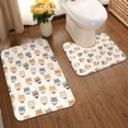 thumbnail image 2 of Yiaed Shiba Head Face Print Bathroom Mat Set 2 Pieces Mat Anti-Skid Pad Ultra Soft and Absorbent Bathroom Bath Mat Contour Bath Rugs for Toilet Base, 2 of 6