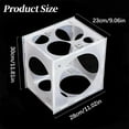 thumbnail image 3 of Balloon Sizing Box, Clear Balloon Measuring Tool, Balloon Sizing Box Gauge with 9 Hole Measuring Tool for Round Balloons, Plastic, 3 of 7