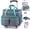 Grey - Teal, variant on Rolling Tote Bag with Wheels and Handle, Sewing Machine Case, Craft Organizer Tote for Scrapbooking Storage, Teacher Rolling Bag, Craft Storage, Art Bag, Rolling Cart for Teachers
