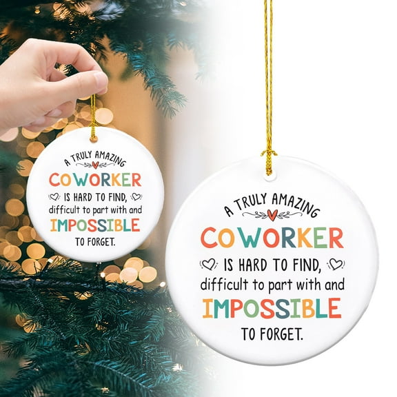Coworker Gifts for Women Christmas Ornaments Appreciation Retirement Gifts for Women Thank You Work Lady Coworker Gifts for Friends Christmas Decorations/ Christmas Tree Ornament A