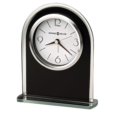 HOWARD MILLER EBONY LUSTER TABLETOP CLOCK 645702 photo HOWARD MILLER EBONY LUSTER TABLETOP CLOCK 645702 photo