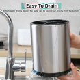 thumbnail image 4 of Kitchen Utensil Holder Extra Large 360°Rotating For Counter Organizer Stainless Steel Storage Cooking Silverware Caddy 3 Compartment Flatware Spoon Spatula Tool Cutlery Container（Silvery）18*8.6*13cm, 4 of 5