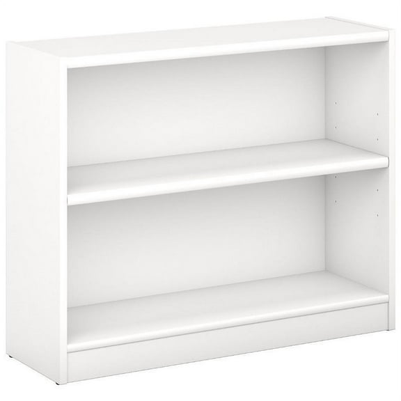 Pemberly Row 2 Shelf Bookcase in Pure White
