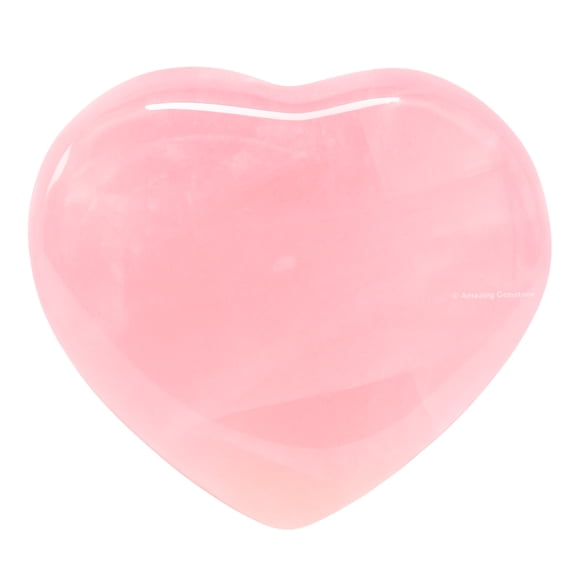 Rose Quartz Stone Heart - Pack of 2 Crystal Heart Stones