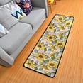 thumbnail image 3 of SKYSONIC 2X6 Feet Natural Wild Sunflowers Runner Rug with Rubber Backing, Vintage Summer Floral Non Slip Entryway Rug Runner Washable Soft Area Rug Carpet for Hallway Bedroom Kitchen Decor, 3 of 6