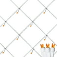 thumbnail image 2 of Novelty Lights 4x6 Net Lights, 100 Amber LEDs with 4 Inch Spacing, 5mm Wide Angle Bulbs on White Wire, Connectable End To End, Outdoor Weather Resistant Hedge and Bush Lighting, 2 of 5