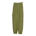 thumbnail image 4 of Staki Kids Joggers Boys Cargo Pants Stretch Elastic Waist School Kids Long Joggers(Green,5-6 Years), 4 of 4