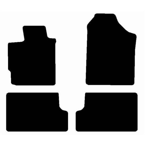 Carpet Floor Mats, Custom Fit, Black, 4-Piece Set, Fits 2012-2020 Toyota Yaris, Made in USA