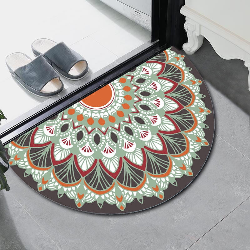 Semicircular Floor Carpet Mat Half Round Entrance Door Rug NonSlip