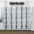 thumbnail image 5 of Grey Fabric Geometric Shower Curtain W 84 x H 72,Waterproof Design and Polyester,Quick-Drying, Weighted Hem, Extra Wide Size Shower Curtains Set for Bathroom,Durable and Washable with 16 Hooks, 5 of 5