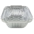thumbnail image 4 of Pactogo 1 lb. Oblong Deep Aluminum Foil Take-Out Pan with Clear Plastic Dome Lid Disposable Containers 5.56" x 4.56" x 1.62" (12 Sets), 4 of 6