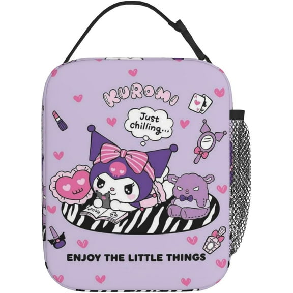 Kuromi Cartoon Lunch Box Large Capacity Durable Reusable Lunch Bag Suitable For Work Travel Picnic Fi14