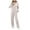 Khaki, variant on vigerkar Lounge Sets for Women Sweatsuit 2 Piece Outfits Sweatshirt Wide Leg Sweatpant Tracksuit Matching Set (White, S)