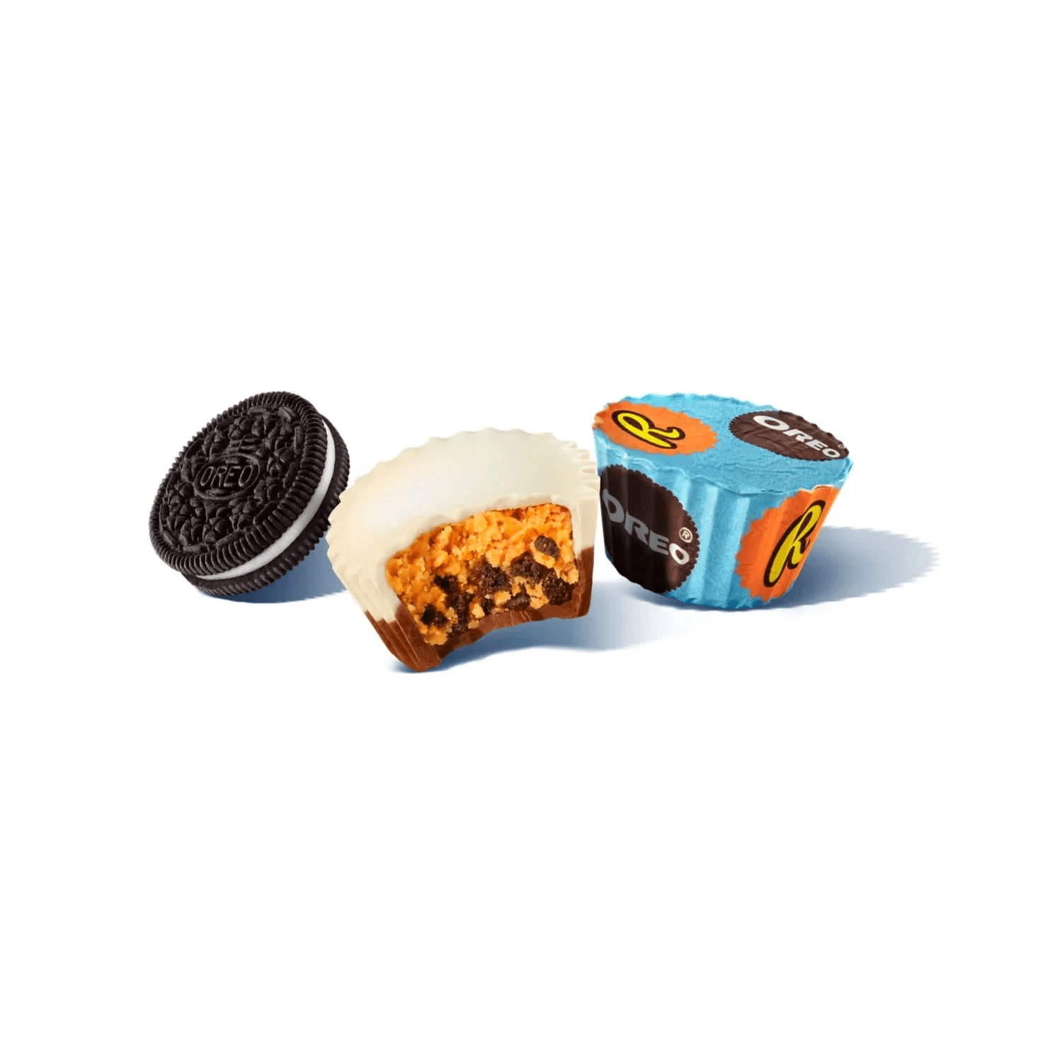 Reese's Oreo Miniatures Milk Chocolate & White Crème Peanut Butter Cups, Wrapped Bulk Candy (2 Pounds)