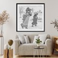 thumbnail image 4 of Historic Framed Print, [3 well-dressed children walking in snow], 17-7/8" x 21-7/8", 4 of 9