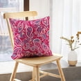 thumbnail image 5 of LALILO Throw Pillow Covers Traditional Asian Paisley Boho Vintage Cushion Cover 18" x 18", 2 Pack, 5 of 6