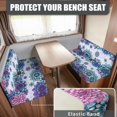 thumbnail image 2 of Yuyamidu Purple Boho Mandala Flower RV Dinette Cushion Slipcover Soft RV Couch Covers for Sofa 2pcs Loveseat Slipcovers for Travel Trailer Couch Comfy RV Sofa Cover, 2 of 7