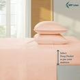 thumbnail image 5 of 400 Thread Count 4 Piece Sheet Set Deep Pocket 10 Inch 100% Egyptian Cotton Solid Pattern Size Queen Color Peach, 5 of 7