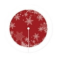 thumbnail image 2 of AuroraX Round Christmas Tree Skirts Rustic Farmhouse Red Cozy Non-Slip Xmas Tree Mat Base Cover 39" for Artificial Trees, 2 of 6