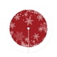 thumbnail image 2 of Alfombra redonda para el árbol de Navidad de 39" • Respaldo antideslizante de goma • Alfombra de decoración navideña de poliéster rojo para el salón • 39x39 pulgadas, 2 of 6