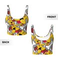 thumbnail image 5 of Fotbe Cute Dog Pattern Womens' Sports Bra Longline Wirefree Padded with Medium Support Sports Moisture-Wicking Workou Vest,Tank Top-Medium, 5 of 7
