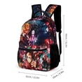 thumbnail image 2 of Demon Slayer Shoulder Backpack Casual Rucksack Bookbag Lightweight Prints Daypack, 2 of 8