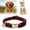 A, variant on MKHSQHDG Today's Deals Colored Velvet Cat Collar Optional Tie Customized Engraved Collar for Small and Large Cats (Light Gold Buckle)