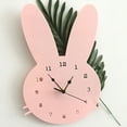 thumbnail image 6 of Ludlz Bunny Wall Clock,Cute Rabbit Wooden Mute Wall Clock for Bedroom Room Home Easter Decoration, 6 of 7