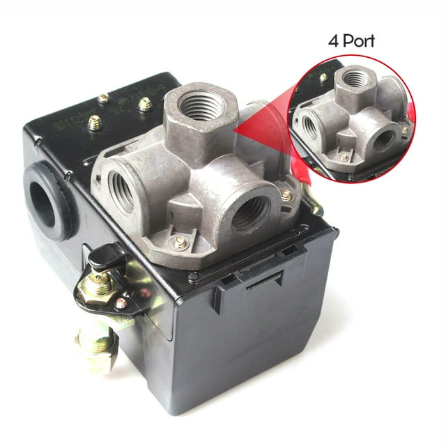 Pressure ,Air Compressor Pressure 4 Port Unloader Switch Valve 120psi Valve 120psi 4 Pressure Switch Valve Compressor Pressure Switch Port Unloader On/off 120psi 4 Port Pressure Siuke Air