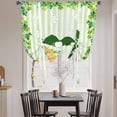 thumbnail image 3 of St. Patrick's Day Tie Up Curtains for Windows, Adjustable Balloon Window Shades, Lucky Shamrock Leaves Lips Green Stripes Kitchen Window Treatments Farmhouse Short Curtains with Rod Pocket 42"x45", 3 of 8