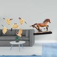thumbnail image 2 of Adorno colgante de pared de madera con diseño de pájaro y caballo, escultura decorativa coleccionable, estatua artística para dormitorio, oficina, esc, 2 of 8