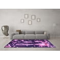 thumbnail image 3 of Ahgly Company Indoor Round Oriental Purple Modern Area Rugs, 3' Round, 3 of 4