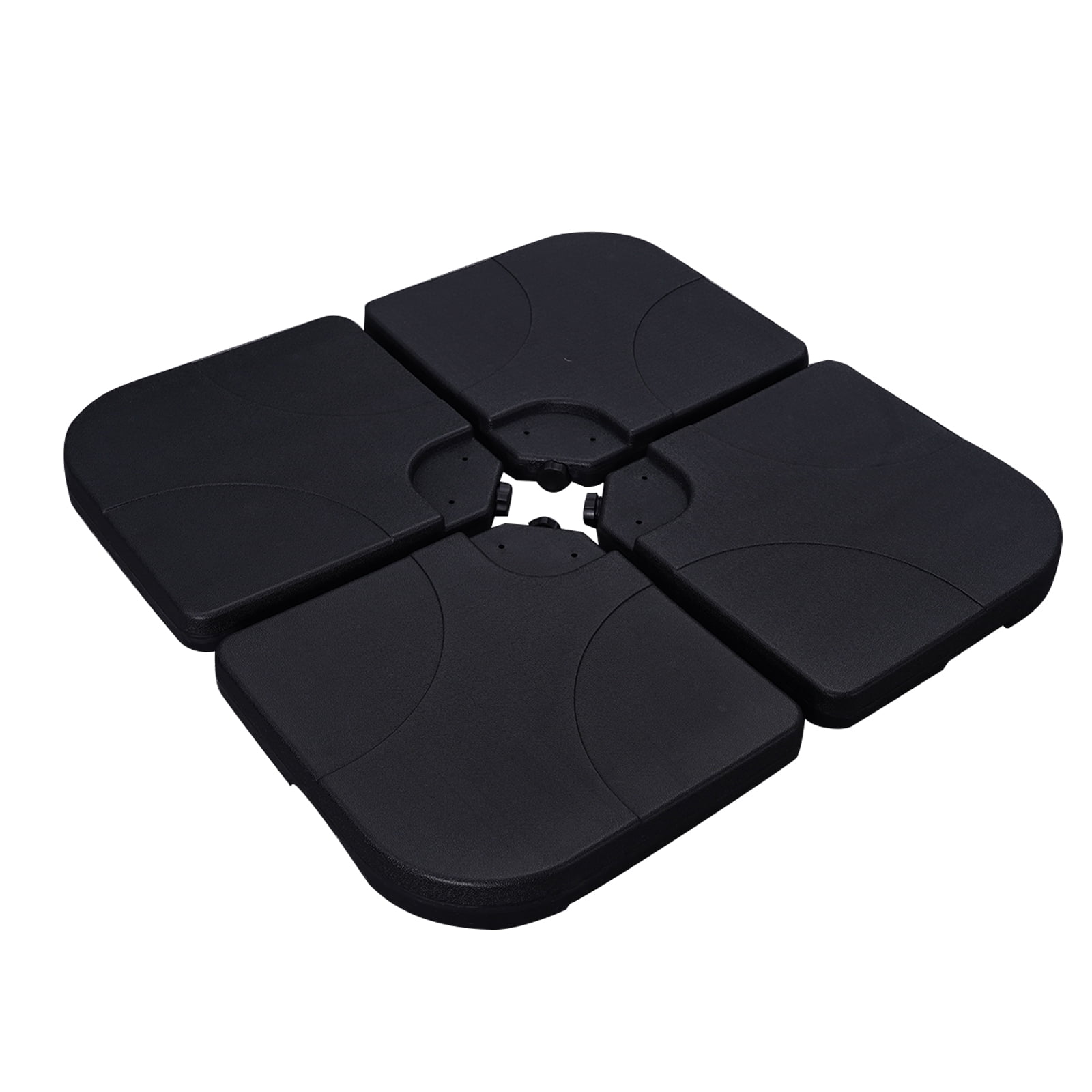 JEAREY 4-Pieces Heavy-Duty Umbrella Base Stand Cantilever Offset Patio Umbrella Stand Square Base Plate with Locking Black for Water or Sand Black JEAREY 4-Pieces Heavy-Duty Umbrella Base Stand Cantilever Offset Patio Umbrella Stand Square Base Plate with Locking Black for Water or Sand Black