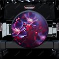 thumbnail image 1 of Beautiful Flower Art Pattern Polyester Universal Spare Wheel Tire Cover Wheel Covers for Trailer RV SUV Truck Camper, 1 of 5