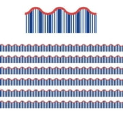 Carson Dellosa Education Nautical Stripe Scalloped Border, 78 Pieces